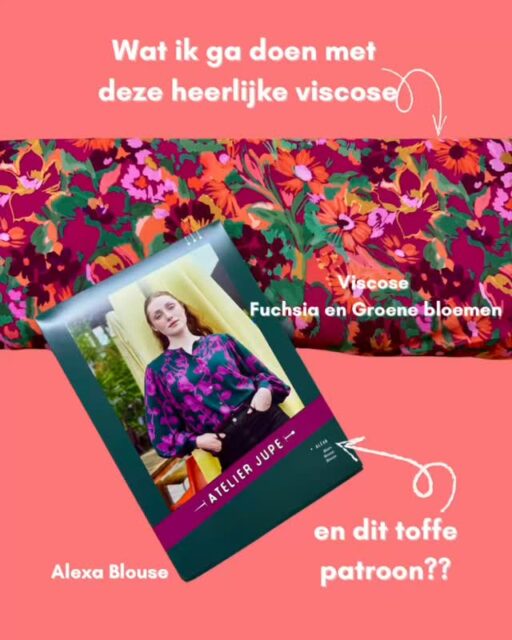 Atelier Jupe bracht onlangs weer een setje prachtige patronen uit om ons lekker bezig te houden 🤩 Ik pakte een viscose (ook nieuw van Atelier Jupe) in heerlijke herfstkleuren en maakte een Alexa blouse. En zeg nou zelf, dit is toch een fantastische combinatie??

Ik deed 2 kleine aanpassingen in het patroon; 
- de manchet mag een stuk smaller (even testen hoeveel!), zodat de pofmouw niet over je pols zakt.
-ik vind rimpels op het voorpand en de mouw en plooien op de rug optisch uit balans (noem het beroepsdeformatie), dus maakte ik ook op het achterpand rimpels van de ruimte die geplooid had moeten worden. Dat is een hele simpele aanpassing, met een mooi resultaat.

De stof en patronen vind je in de webwinkel van Studio Dotter:
Stof: Viscose Fuchsia en Groene bloemen van Atelier Jupe
Patroon: Alexa Blouse van Atelier Jupe en California Broek van Atelier Scämmit

@atelierjupe @atelierscammit #vraagvoordejuf #dotterdag #oplesbijstudiodotter #teamstudiodotter #naaitips #sewingtips #sewingtricks #naaieniship #naaienistof #naaienisleuk #naaienvoorbeginners #naaienvoorgevorderden #naaienvoormezelf #naaienvoorkids #sewinglove #sewingaddict #sewing #hobby #naaimachine #stoffenwinkel #stoffenwebshop #naailes #naaicursus #onlinenaailes #onlinenaaicursus #alexablouse #californiapants #atelierjupe #atelierscammit