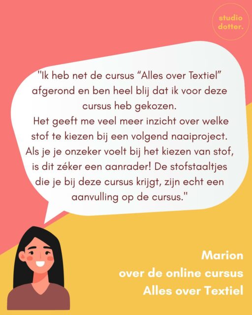 𝕆𝕟𝕝𝕚𝕟𝕖 𝕟𝕒𝕒𝕚𝕔𝕦𝕣𝕤𝕦𝕤: Heb jij weleens een online naaicursus van Studio Dotter gedaan? Zo ja, dan ben je één van de meer dan 2100 cursisten die een of meer cursussen zijn gestart en met mijn hulp al heel veel mooie dingen hebben gemaakt!

Zo niet, bekijk op www.studiodotter.nl dan eens uit welke cursussen je allemaal kunt kiezen: er zijn cursussen waarin we samen één project naaien, cursussen waarin ik uitleg hoe specifieke naaitechnieken werken, of cursussen waarin je leert hoe je zelf patronen kunt tekenen. Je hoeft het dus niet alleen te doen. Bovendien kun je de lessen altijd terugkijken!

Kun je niet kiezen? Ga dan voor het voordeelpakket! Hoe meer cursussen, hoe meer korting... 😁

#onlinenaaicursus #onlinecursus #naailes #naaicursus #naaien #sewing #sewsewsew #sewist #sewistsofinstgram #sewista 
#naaimachine #naaienvoorbeginners #naaienvoorgevorderden #hobby #creatief #naaieniship #naaienisleuk #heelnederlandnaait #makersgonnamake #instasew
#selfishsewing #isew #sewingpattern #naaipatroon #sewingaddict #sewcialist #sewingforwomen #zelfmakenisveelleuker #sewover40 #wearwhatyousew