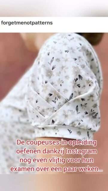 De examens van @danckaertsmodevakscholen zijn al over 2,5 week, dus de leerlingen storten zich volop in de voorbereiding 💪, en @forgetmenotpatterns helpt een handje 😀

#coupeuse #modevakschool #opleiding #sewing