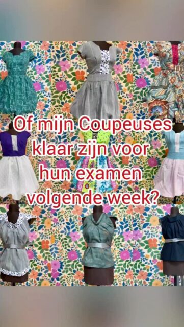 Volgende week zaterdag doen de coupeuses examen bij @danckaertsmodevakscholen: aan hun laatste huiswerk te zien zijn ze er helemaal klaar voor 💪🍀💪

#modevakopleidig #coupeuse #naaien #creatief #seamstress