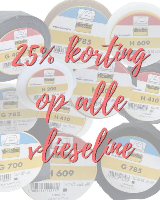 Studio Dotter is jarig! De komende 10 weken neem ik je graag mee terug in de tijd, maar bij een jubileum hoort natuurlijk ook een kado! De komende 10 weken is er daarom steeds een ander product in de webwinkel waarop je 25% korting kado krijgt.

Deze week is dat... alle vlieseline op rol. Dat is heel fijn, want van vlieseline kun je noooooit genoeg hebben. Even lekker inslaan dus?? 

Hier hoef je geen kortingscode voor in te voeren, gewoon zo in je winkelmandje mikken, en de korting wordt verrekend. Elke actie loopt van donderdag tot donderdag en dan start weer een nieuwe. 😄

#korting #sewing #vlieseline #modevakschool