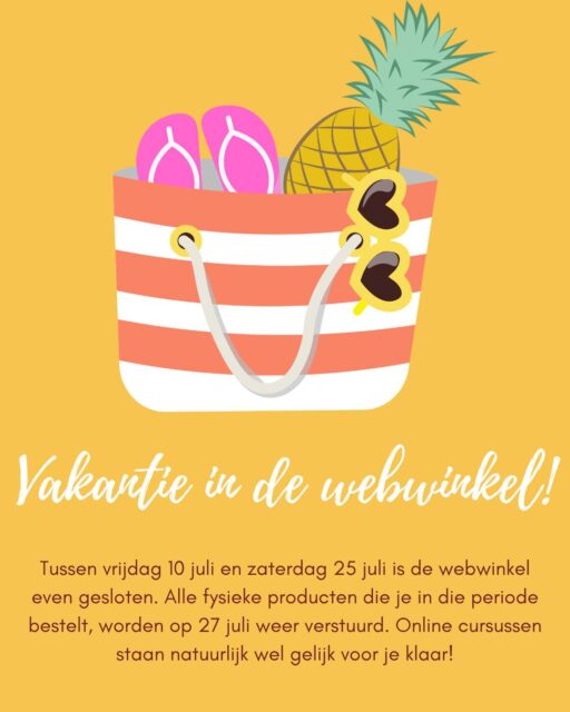Bijna met vakantie... Bestel jij je patronen of stof vandaag of morgen nog, zodat ik ze donderdag kan versturen?

#stoffenwinkel #naaipatronen #naaicursus #naailes