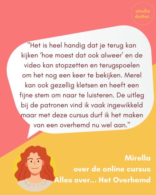 💛💛

Je vindt de cursus Alles over... Het Overhemd + de overige 41 online naai- en patroontekencursussen op https://studiodotter.nl/online-naaicursus/

#onlinenaaicursus #onlinecursus #naailes #naaienvoorbeginners