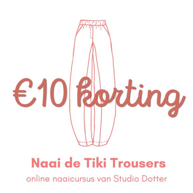 Goed nieuws voor alle beginnende naaiers: er staat NU een nieuwe online cursus klaar, speciaal voor jou!

Samen gaan we de Tiki Trousers van @notches_patterns  naaien. Via de link in bio lees je meer over deze cursus. En alle vroege vogels krijgen een fijne korting: gebruik de code Tiki10 en je krijgt niet alleen het patroon kado, maar óók nog eens €10 korting (tot 1 oktober, dus niet te lang wachten...)

Is dit project te makkelijk voor jou? Stuur dit berichtje vooral door naar een vriendin/kind/zus die net begint en voor wie deze cursus ideaal is!

#tikitrousers #notches #onlinenaailes #onlinenaaicursus