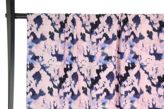 Blue and Pink Tie Dye - viscose stof