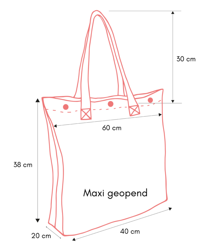 Geprint patroon Naai een Tote Bag - Maxi versie