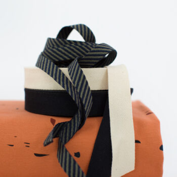 Geweven band Diagonaal Donkerblauw