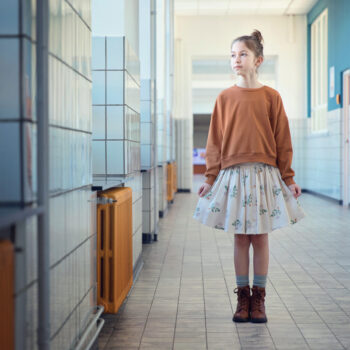 Stokstaartbruin - french terry stof