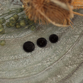 Zwart Corozo - knoopjes 12 mm