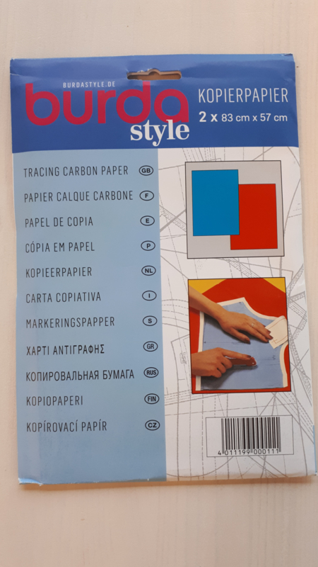 Kleermakerscarbonpapier (rood/blauw)