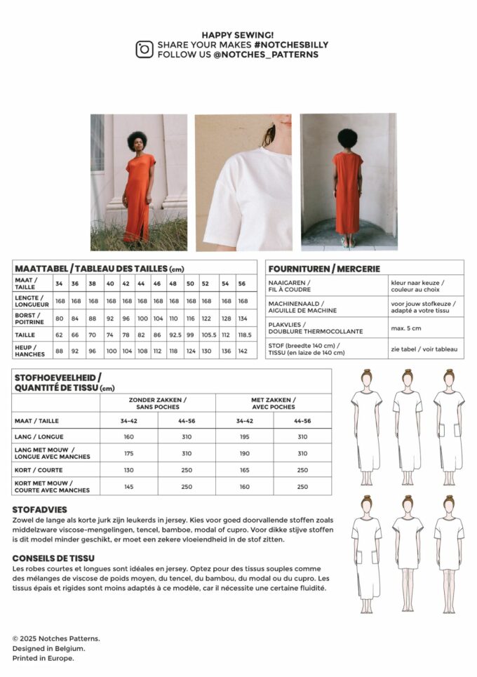 Billy T-shirtjurk - papieren patroon - Afbeelding 2