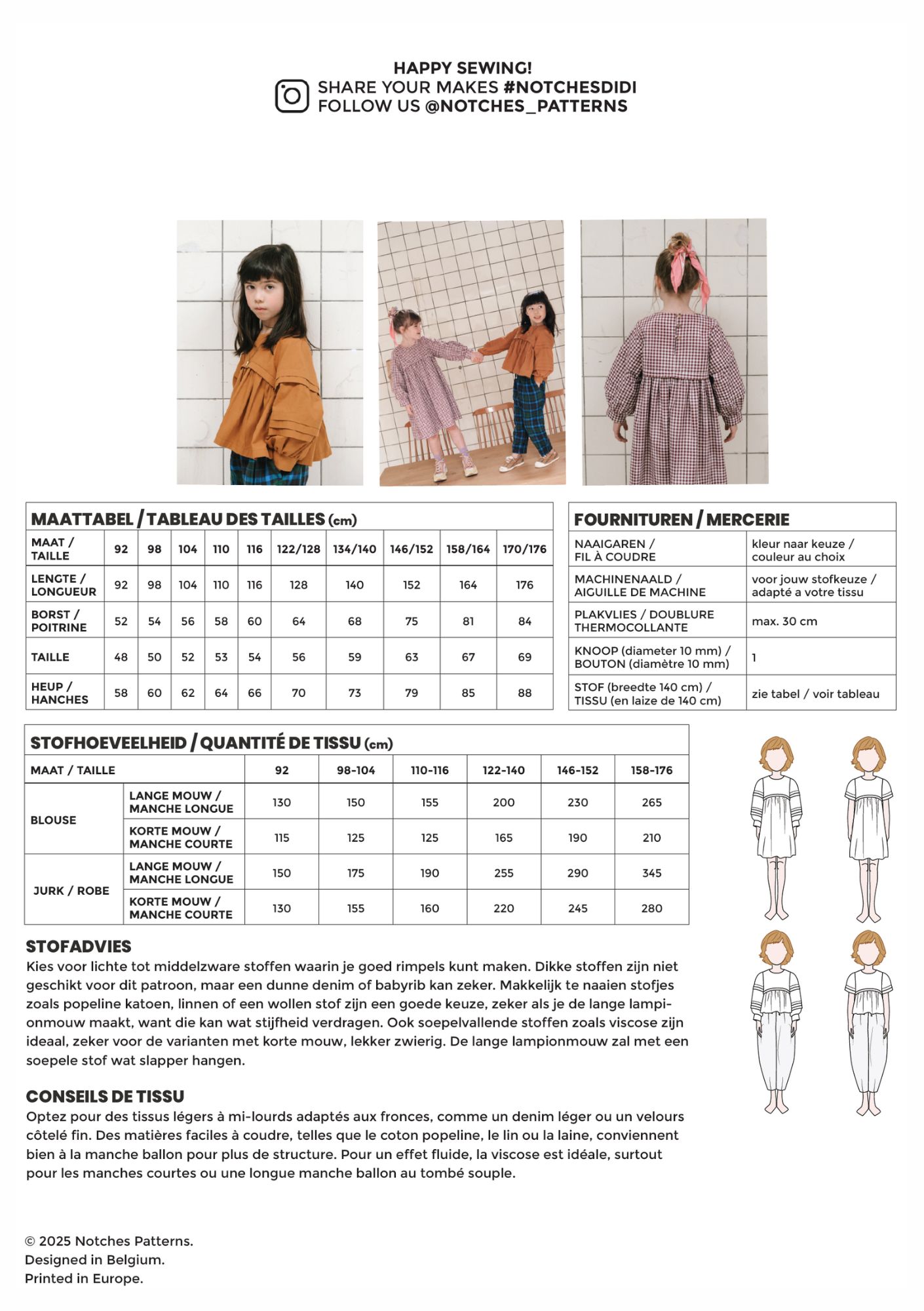 Didi blouse en jurk - papieren patroon - Afbeelding 9