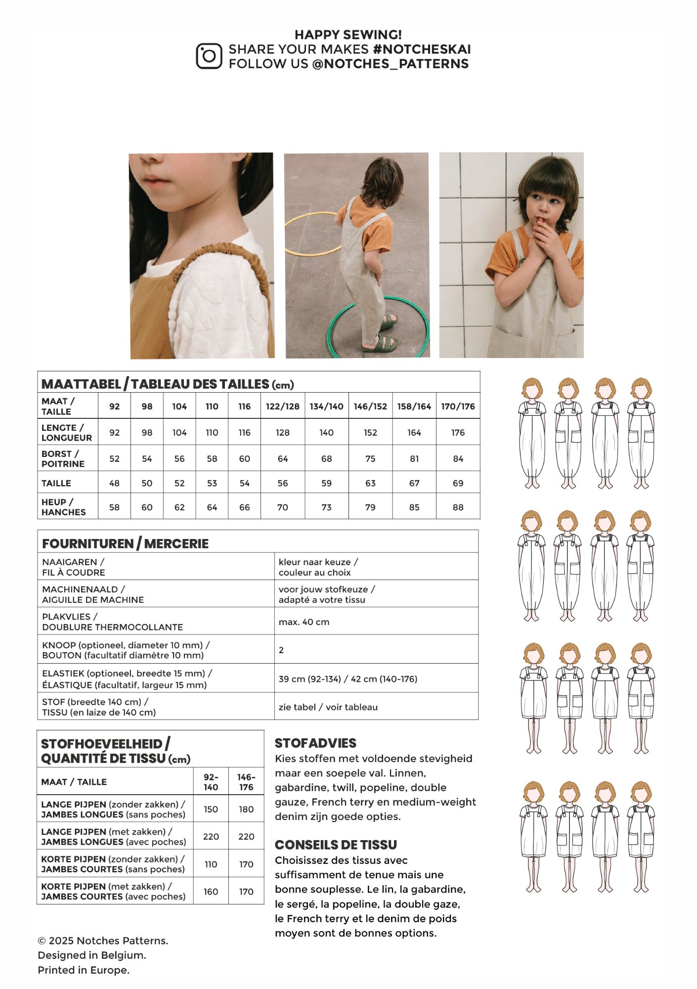 Kai tuinbroek - papieren patroon - Afbeelding 8