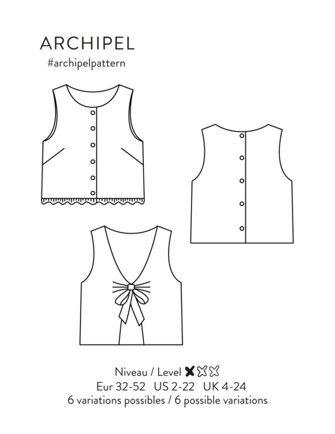 Archipel Top - papieren patroon - Afbeelding 3