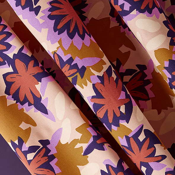 Waterlily Maple -viscose stof