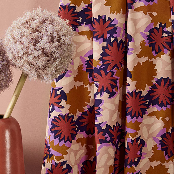 Waterlily Maple -viscose stof - Afbeelding 3